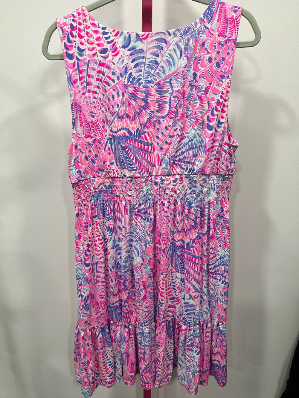 Lilly Pulitzer Vivette Dress in a smocked waistband and ruffled hem. - Picture 6 of 7